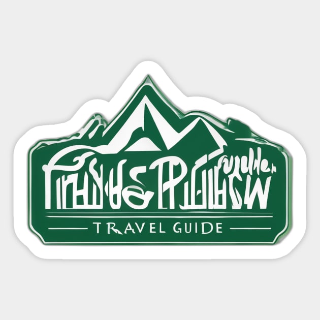 Mountain Escape Travel Guide Logo No. 850 Sticker by cornelliusy